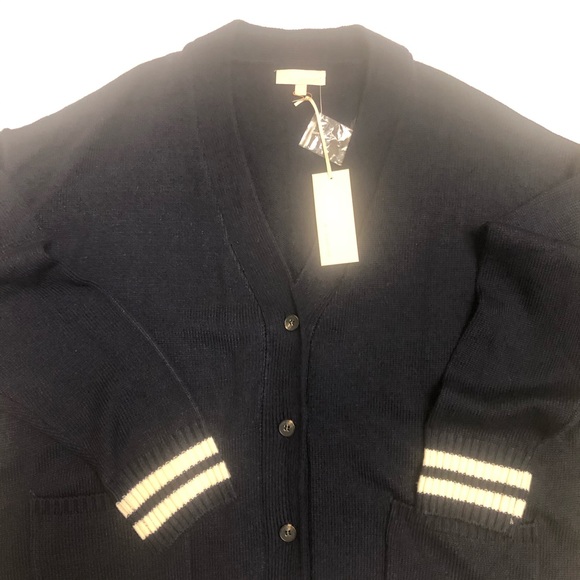 🛍NWT! &. Layered Navy Blue knit Cardigan Lg - Picture 6 of 7